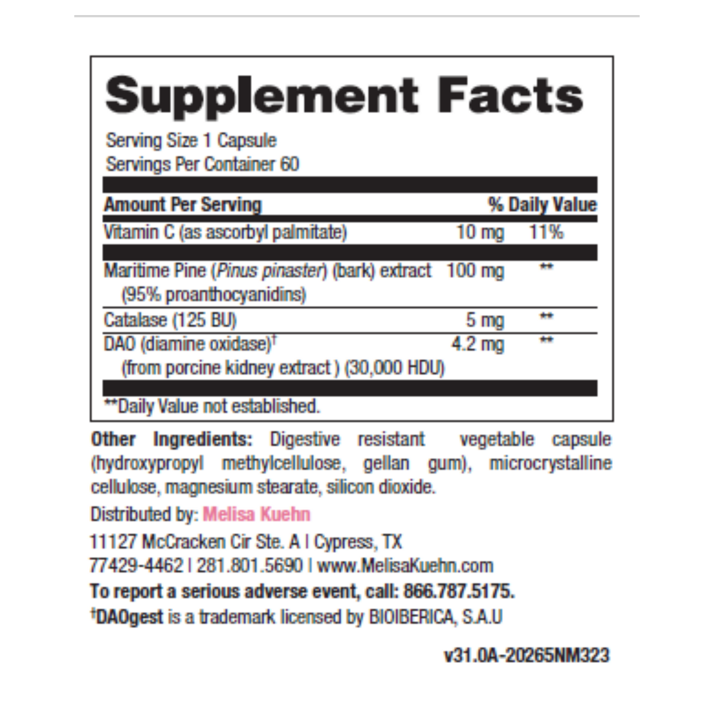 JLG THANKFUL Hista Pro 60 caps