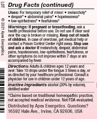 Apex Flower Remedy PSTVTY 1 fl oz - 1212