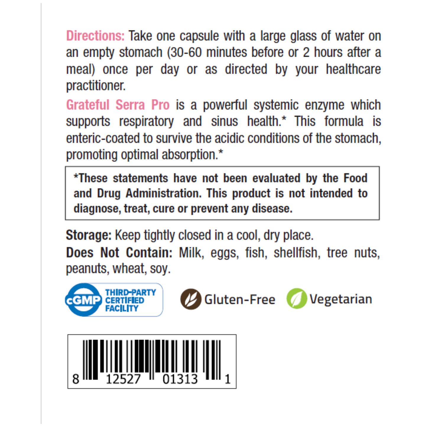 JLG GRATEFUL Serra Pro 60 veg caps