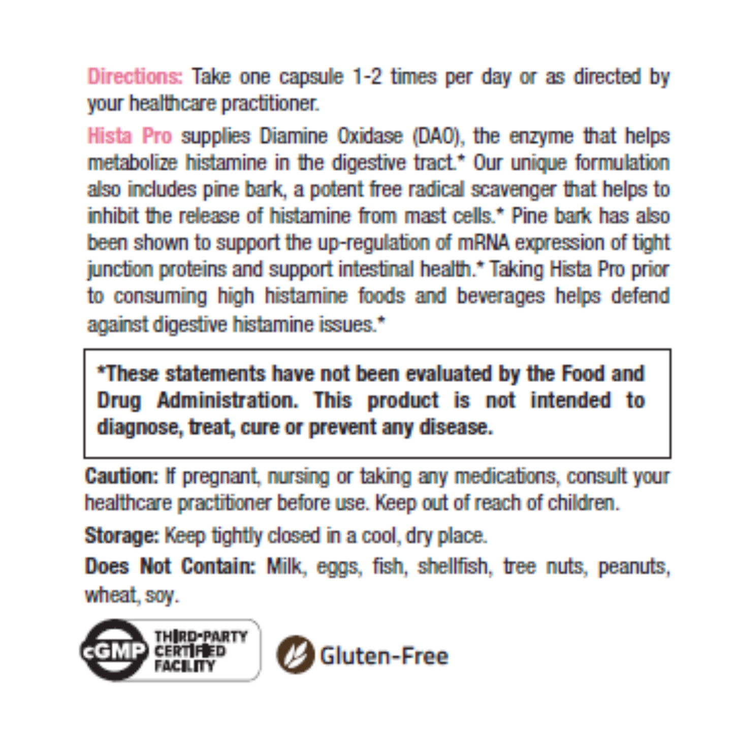 JLG THANKFUL Hista Pro 60 caps